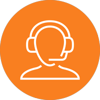 Person wearing a headset icon